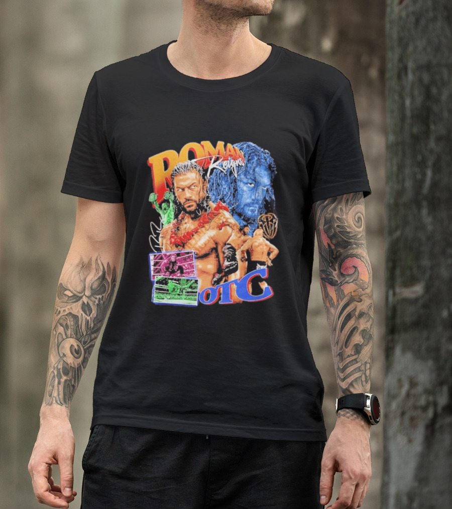 Roman Reigns Tribal Chief OTC Wrestling Champion WWE Acknowledged T-Shirt