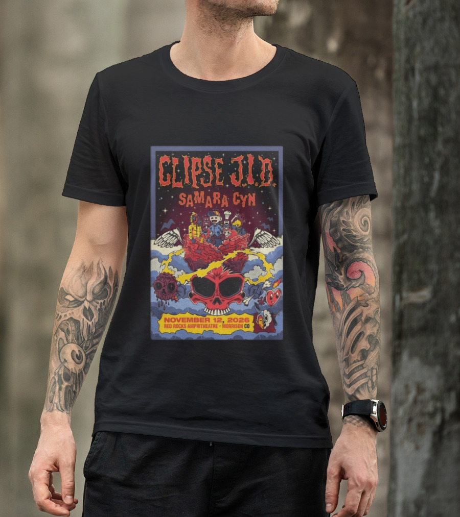 Clipse J.I.D Samara Cyn November 12 2026 Red Rocks Amphitheatre Morrison CO T-Shirt