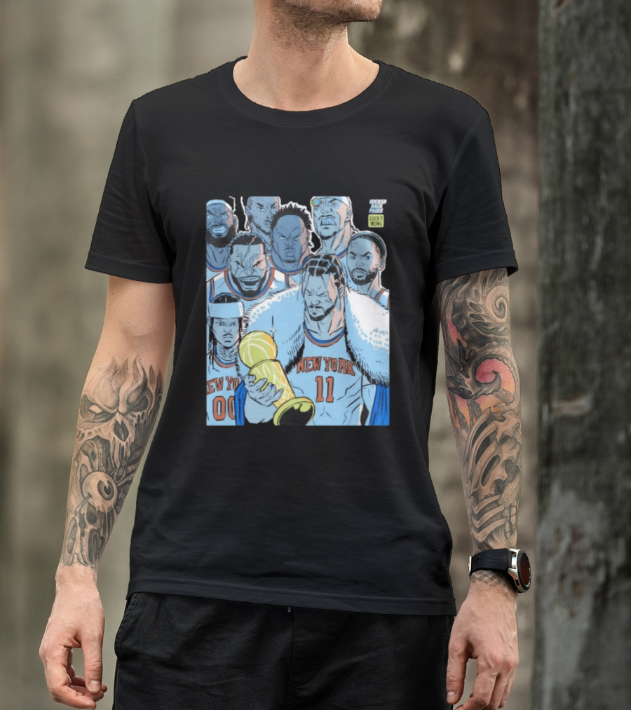 Jalen Brunson New York Knicks Invincible NBA Champions Cartoon T-Shirt