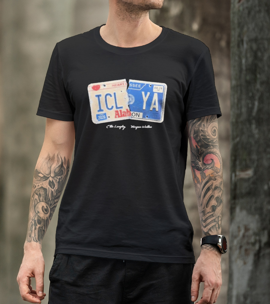 Morgan Wallen Ella Langley 2026 ICLYA Alabama Tennessee Heart Tour T-Shirt