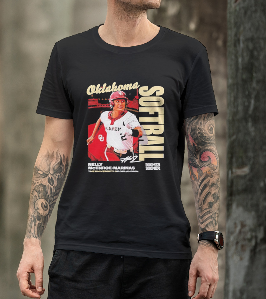 Nelly McEnroe Marinas #2 Oklahoma Sooners Softball Player T-Shirt
