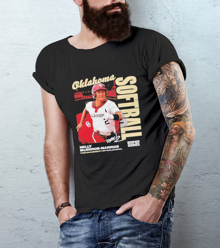 Nelly McEnroe Marinas #2 Oklahoma Sooners Softball Player T-Shirt