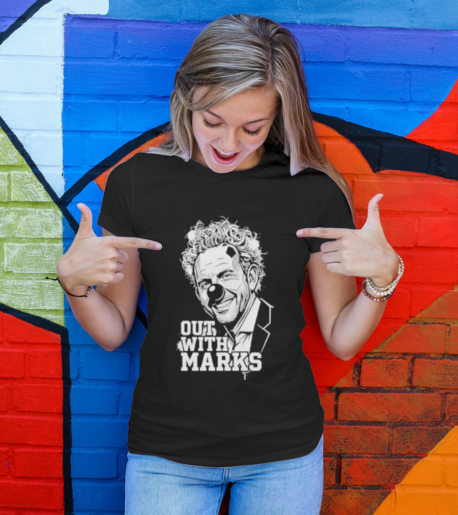 Out With Marks Sean Marks Clown Face T-Shirt