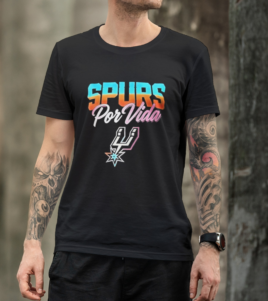 Spurs Por Vida San Antonio Vintage NBA Team Basketball T-Shirt
