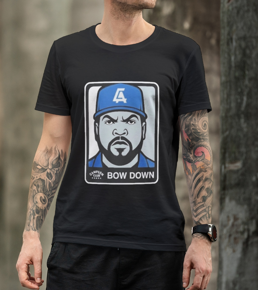 2026 LA Dodgers Ice Cube Bow Down Campeon Club T-Shirt