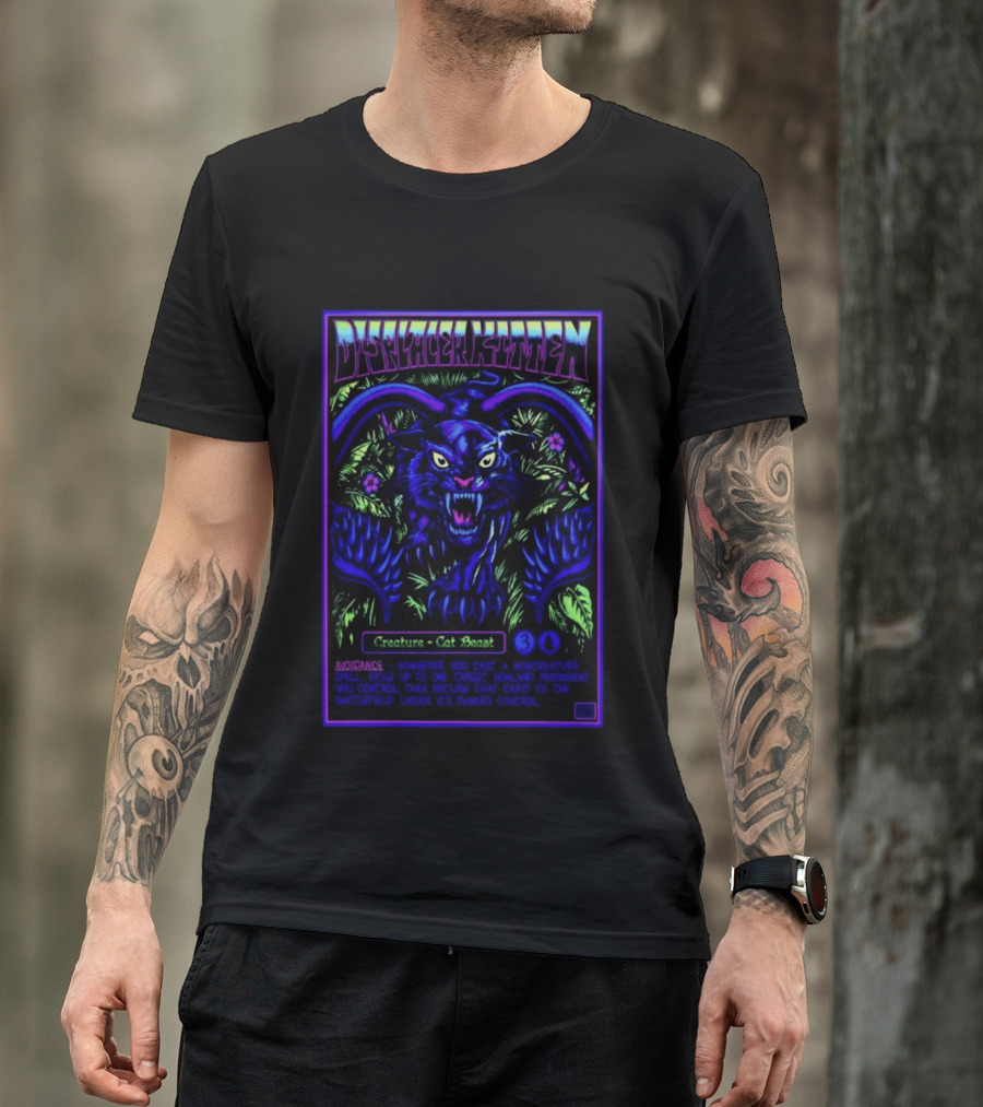 Displacer Kitten Creature Cat Beast Avoidance Text Fantasy 2026 T-Shirt