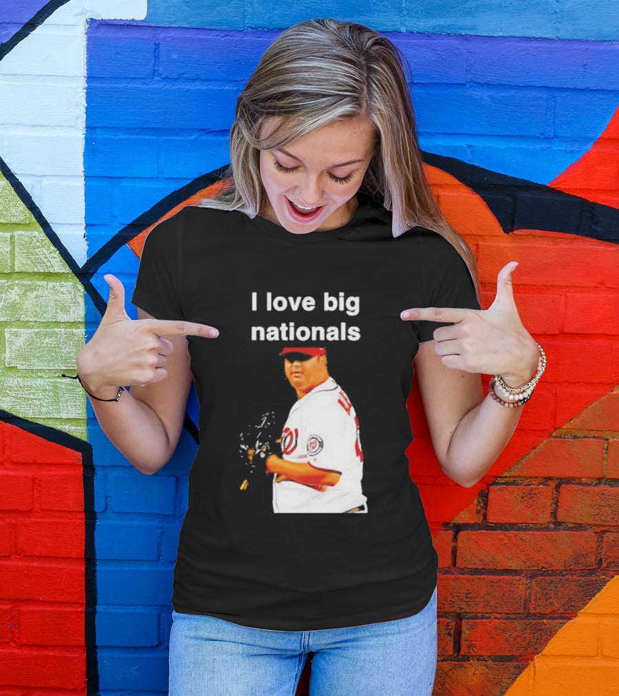 Todd Coffey Washington Nationals I Love Big Nationals White Jersey T-Shirt