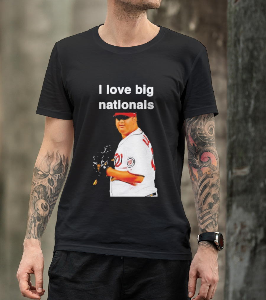 Todd Coffey Washington Nationals I Love Big Nationals White Jersey T-Shirt