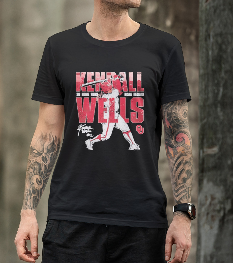 Kendall Wells 36 Home Runs Oklahoma Sooners NCAA Record T-Shirt