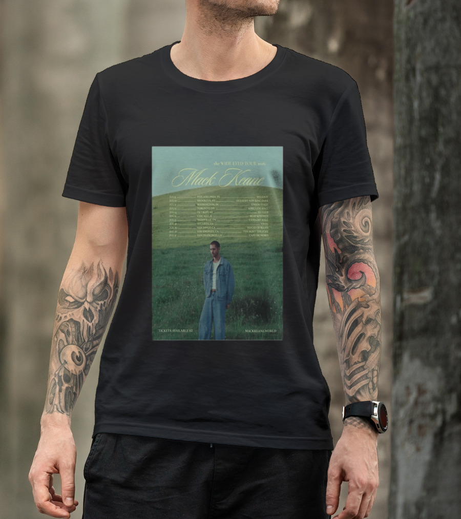 Mack Keane Wide Eyed Tour 2026 Philadelphia Washington Toronto Detroit Montreal Vancouver Atlanta Los Angeles San Francisco T-Shirt