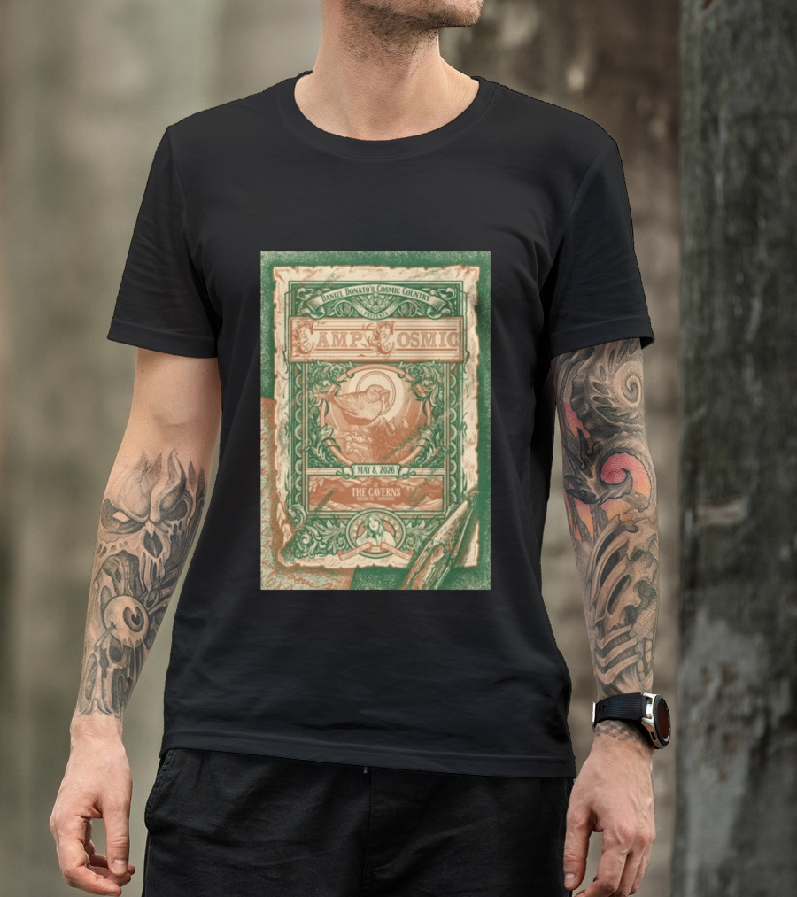 Daniel Donato's Cosmic Country Camp Cosmic May 8 2026 The Caverns Pelham Tennessee T-Shirt