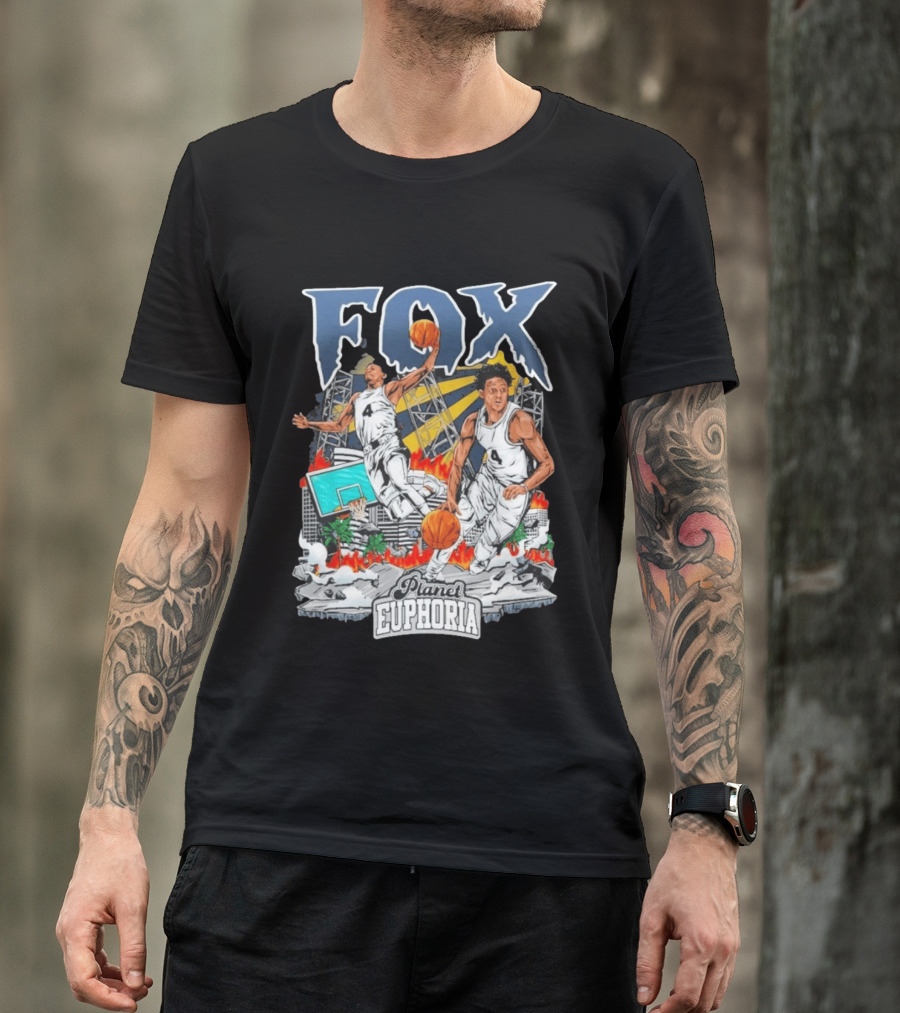 Fox Planet Euphoria Court Crusher Basketball Action T-Shirt