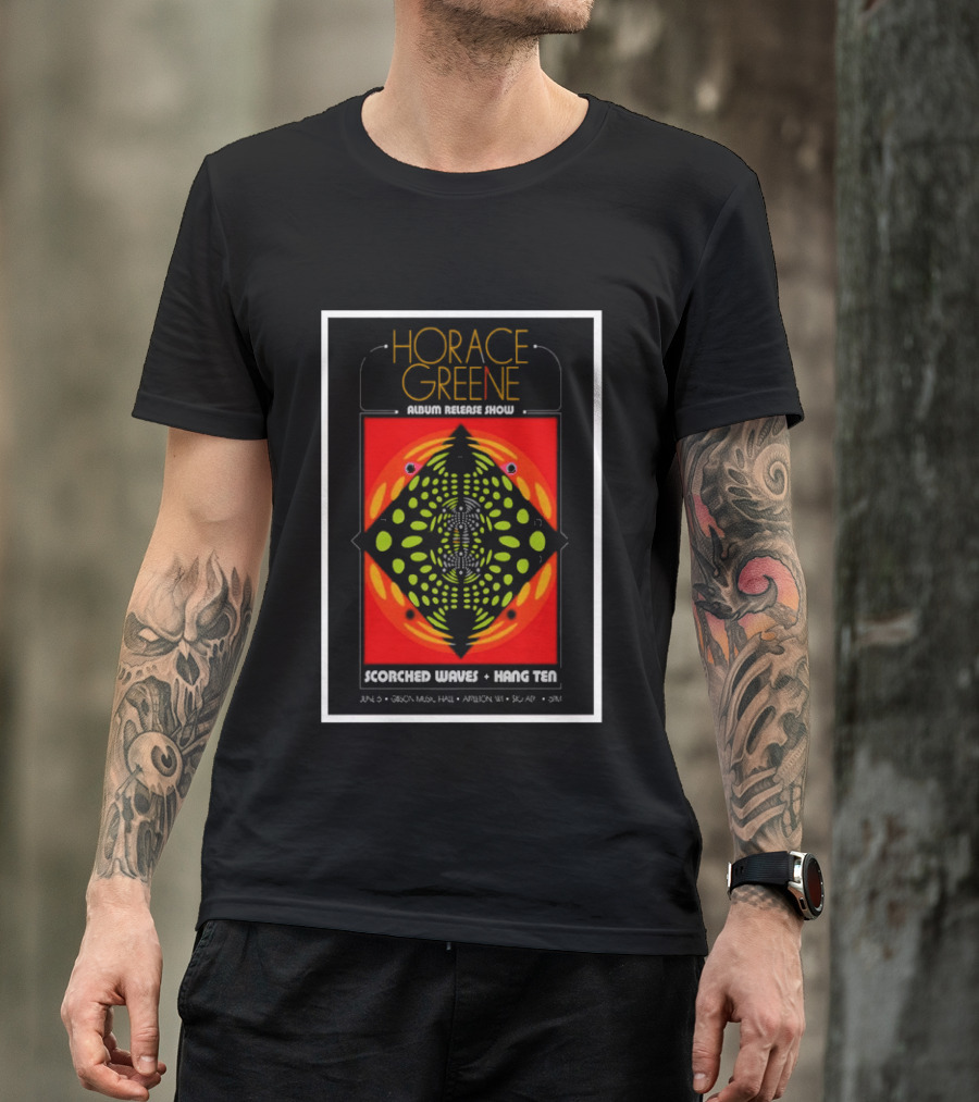 Horace Greene Album Release Show Scorched Waves Hang Ten June 6 Gibson Music Hall Appleton WI Symmetrical T-Shirt