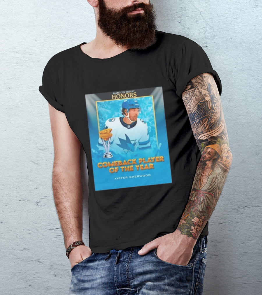 San Jose Sharks Shark City Hockey Honors Kiefer Sherwood Comeback Player Of The Year T-Shirt