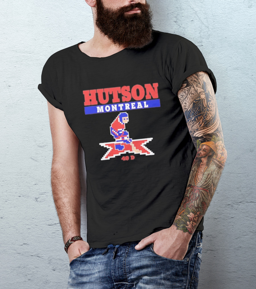 Lane Hutson Montreal 48 D Hockey Pixel T-Shirt