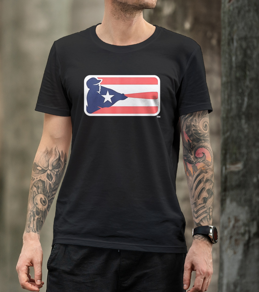 Liga De Béisbol Profesional Roberto Clemente MLB Puerto Rico Flag Baseball Player Star T-Shirt