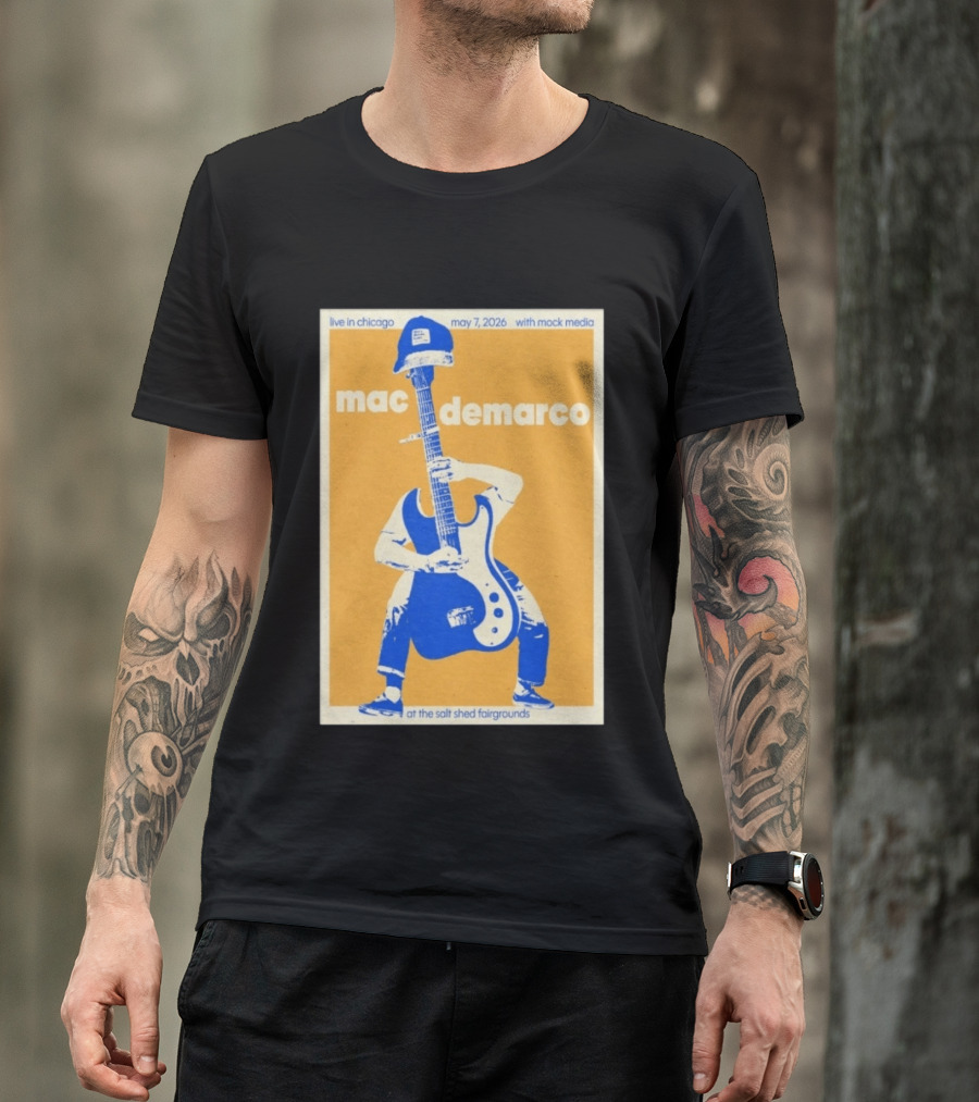 Live In Chicago Mac DeMarco May 7 2026 At The Salt Shed Fairgrounds With Mock Media T-Shirt