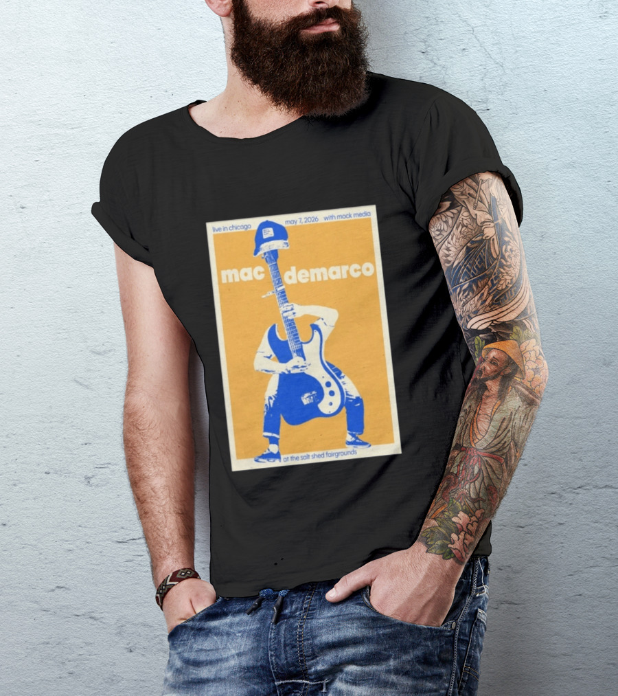 Live In Chicago Mac DeMarco May 7 2026 At The Salt Shed Fairgrounds With Mock Media T-Shirt