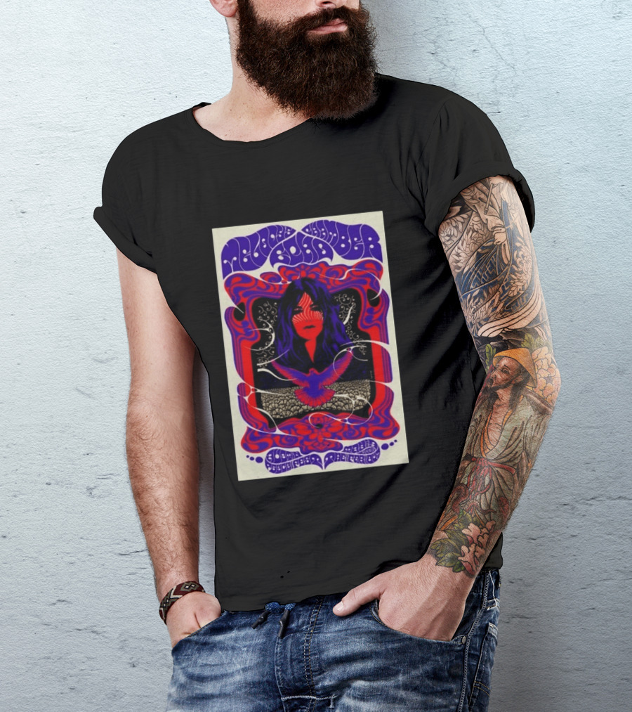 Melody's Echo Chamber Austin Psych Fest 2026 May 9 Austin TX Psychedelic Art Red Purple Woman Bird T-Shirt