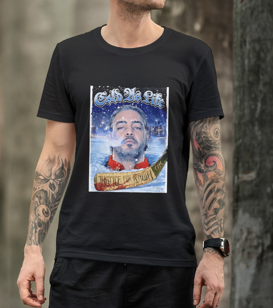 Justice For Pawn Cold As Life Cityscape Hockey Stick T-Shirt