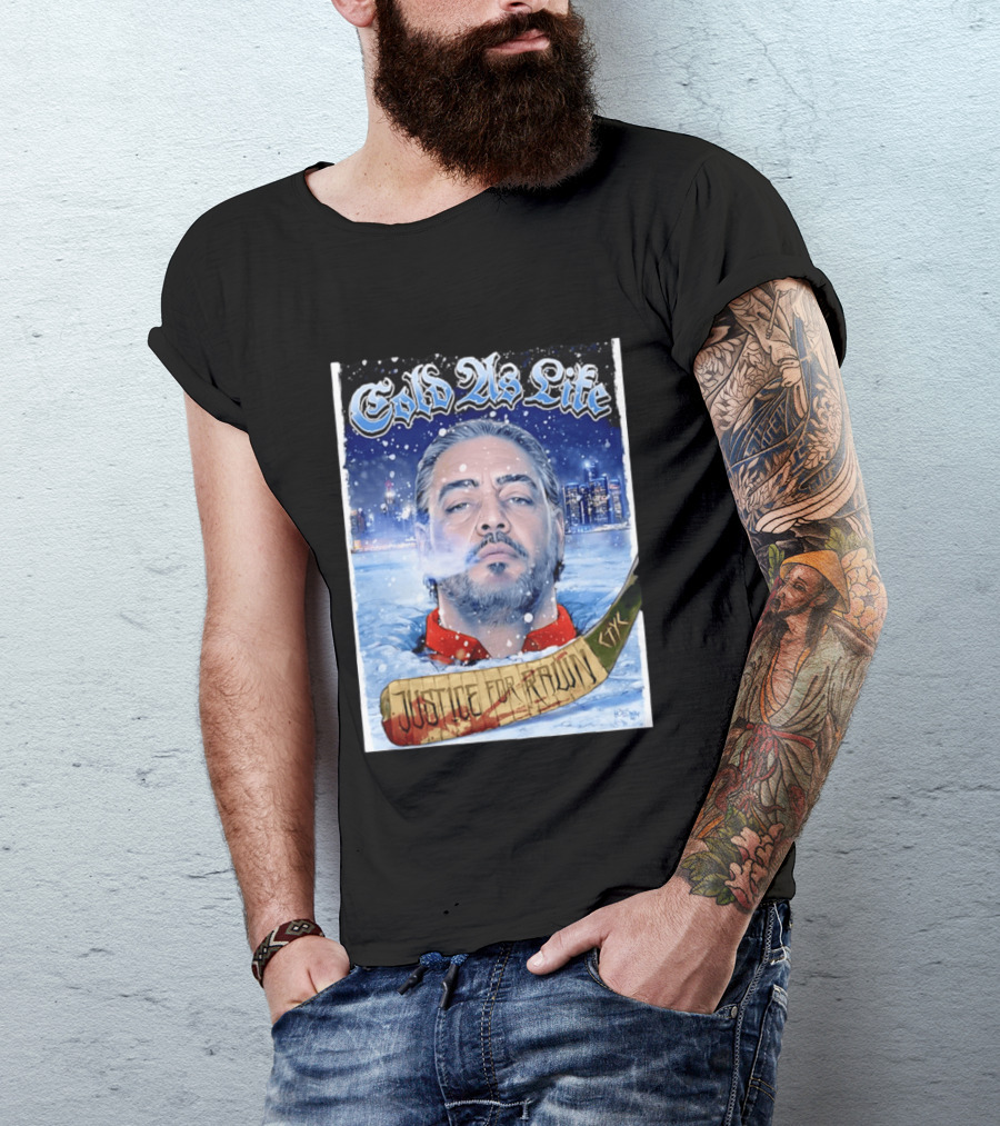Justice For Pawn Cold As Life Cityscape Hockey Stick T-Shirt