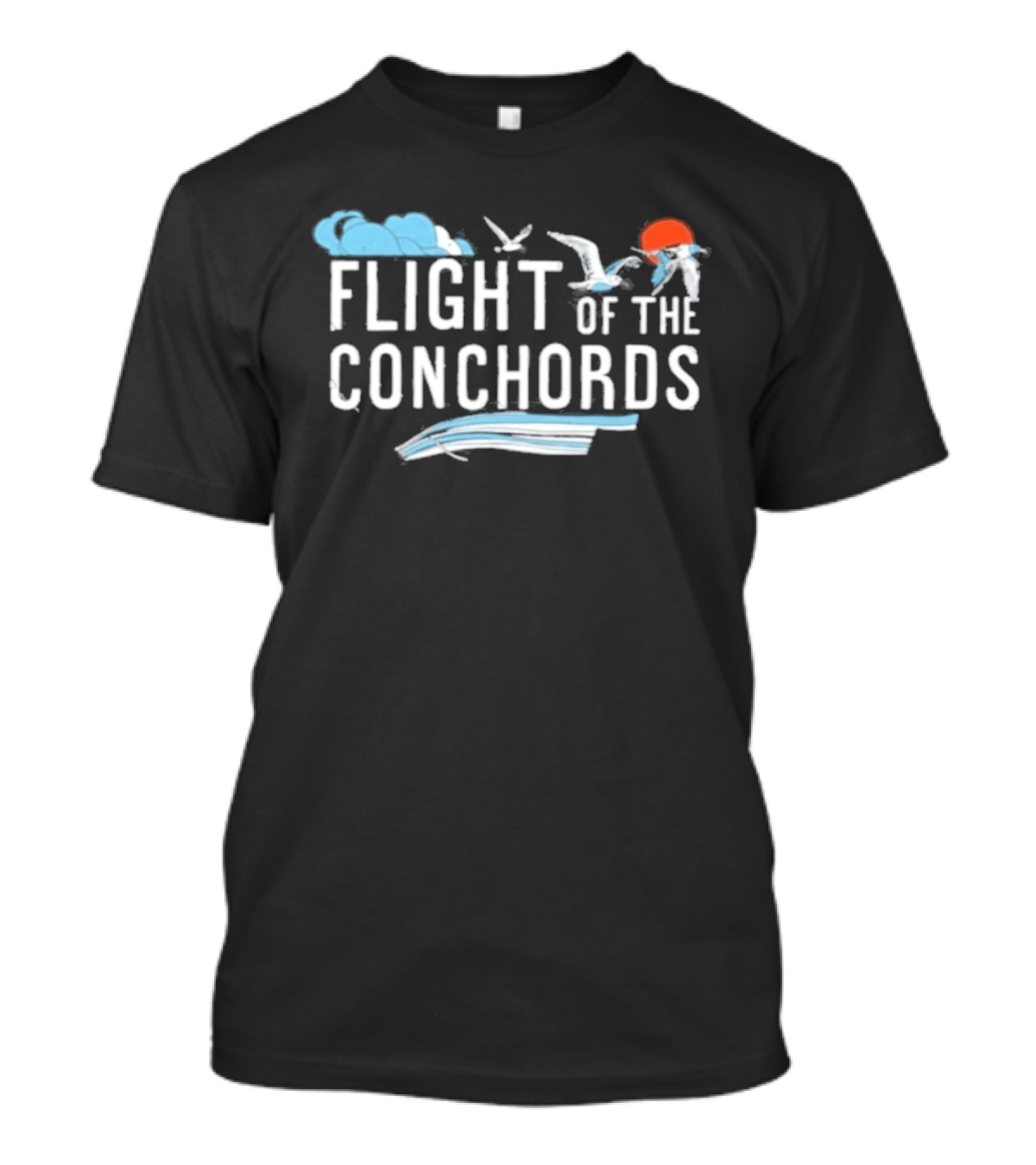 Flight Of The Conchords Tour Los Angeles CA May 9 10 2026 Seagulls Clouds Sun T-Shirt