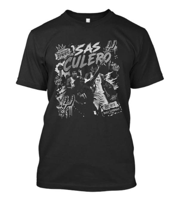 San Antonio Spurs Sas Culero Victor Wembanyama Elbowing Naz Reid Basketball Est 1973 T-Shirt