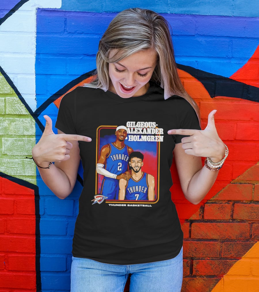 Gilgeous Alexander Holmgren Thunder Basketball Oklahoma City NBA T-Shirt