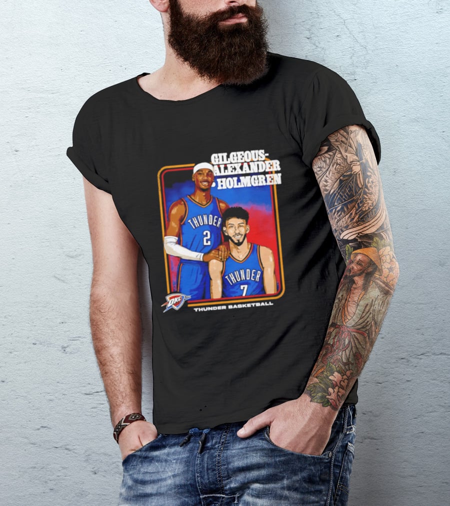 Gilgeous Alexander Holmgren Thunder Basketball Oklahoma City NBA T-Shirt