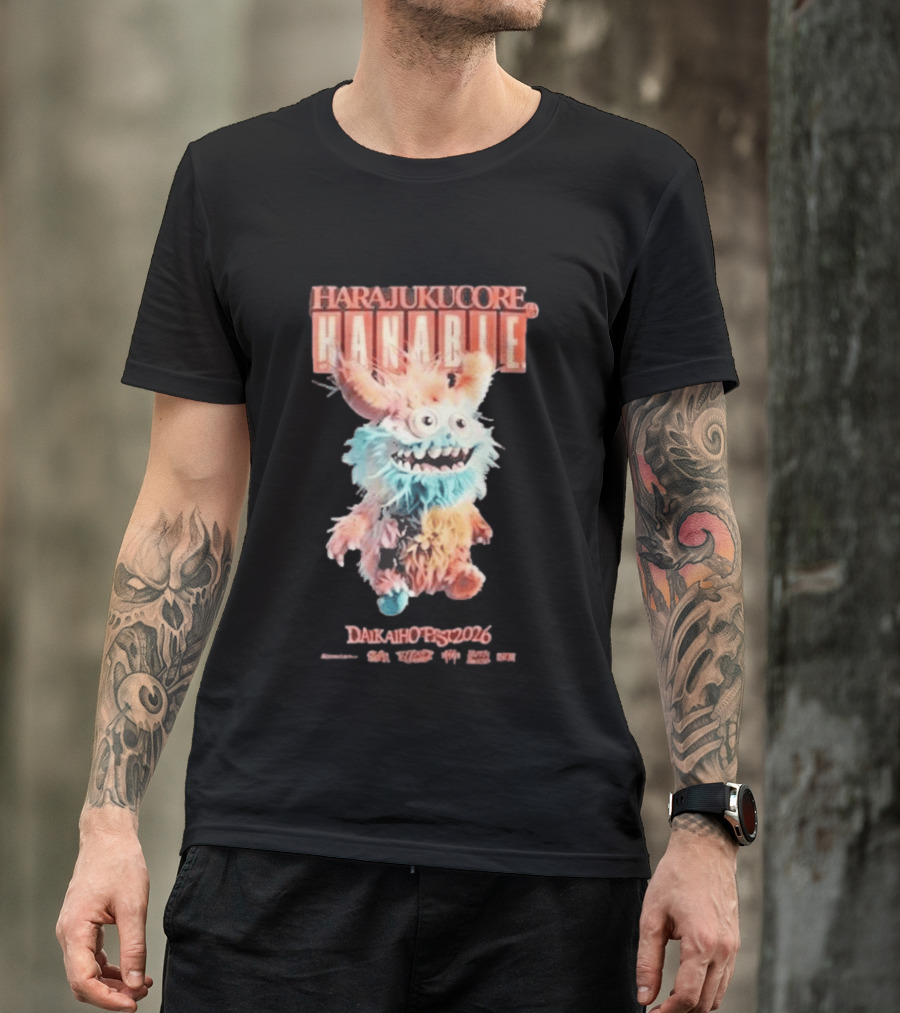 Harajukucore Hanabie Daikaiho Fest 2026 Anime Monster Tokyo Japan T-Shirt