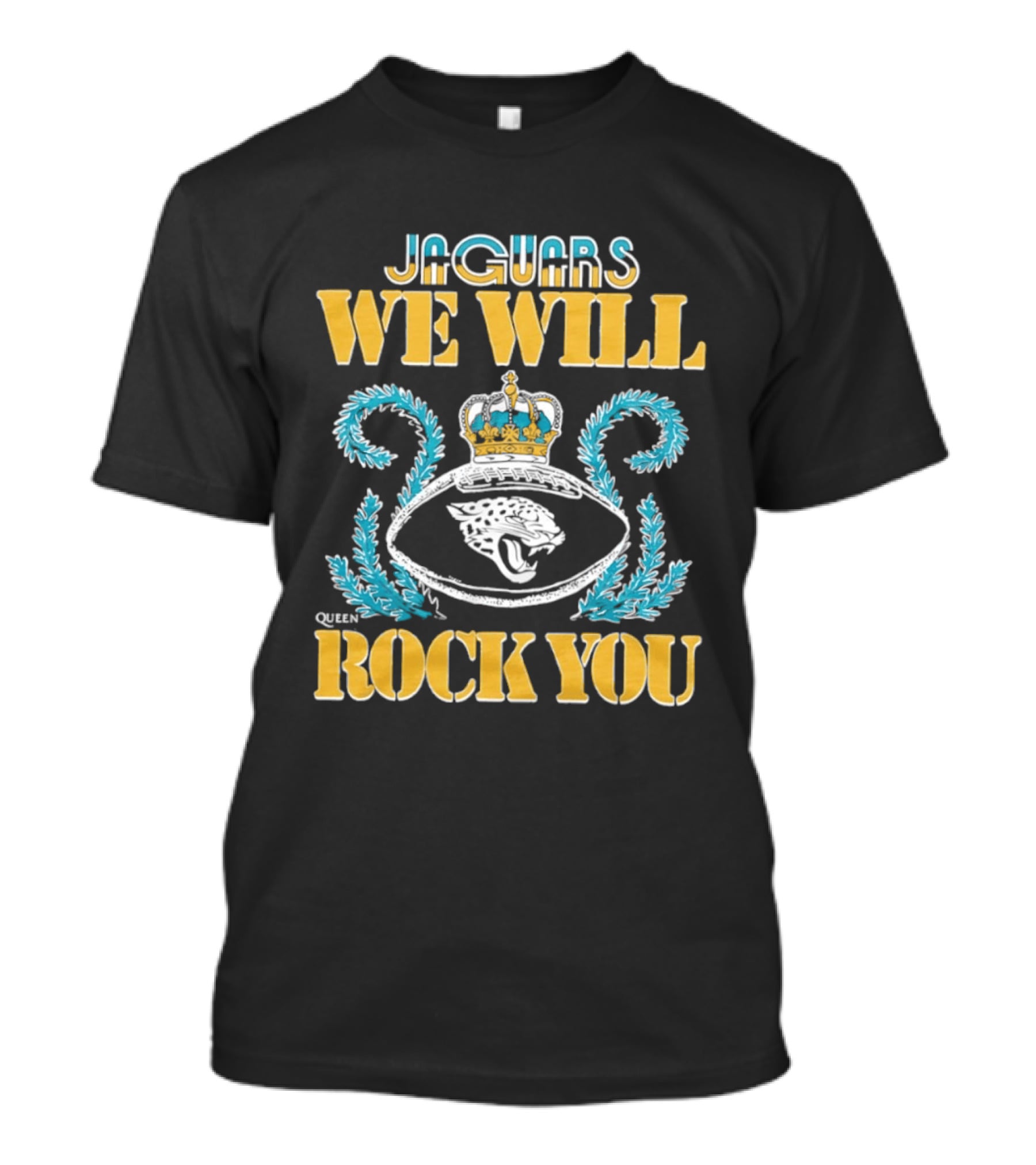 Jaguars We Will Rock You Crown Football T-Shirt
