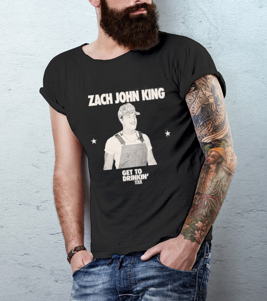 Zach John King 2026 North America Tour Get To Drinkin' Schedule T-Shirt
