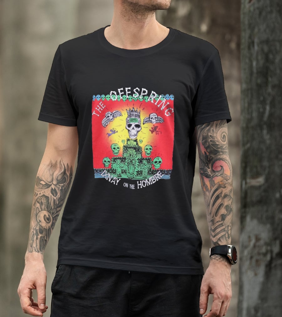The Offspring Ixnay On The Hombre Skeleton Skulls Crown T-Shirt