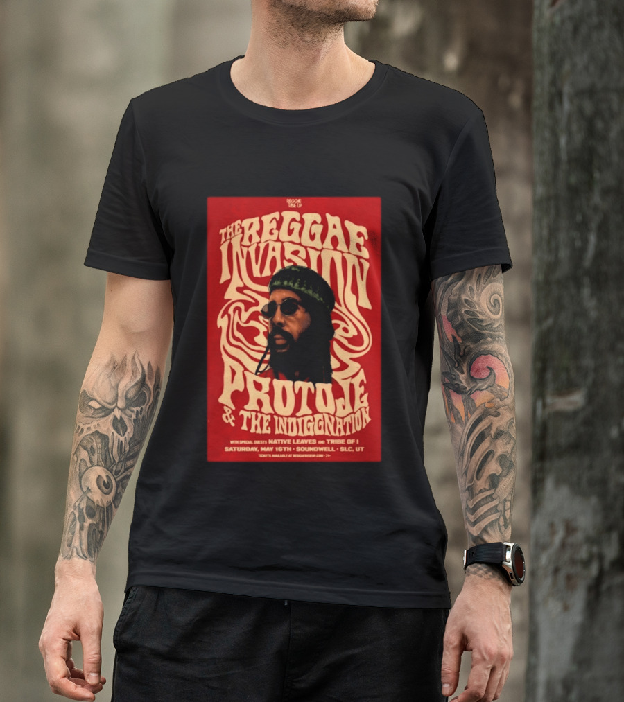 The Reggae Invasion PROTOJE & The Indiggnation Soundwell Salt Lake City May 16 2026 T-Shirt