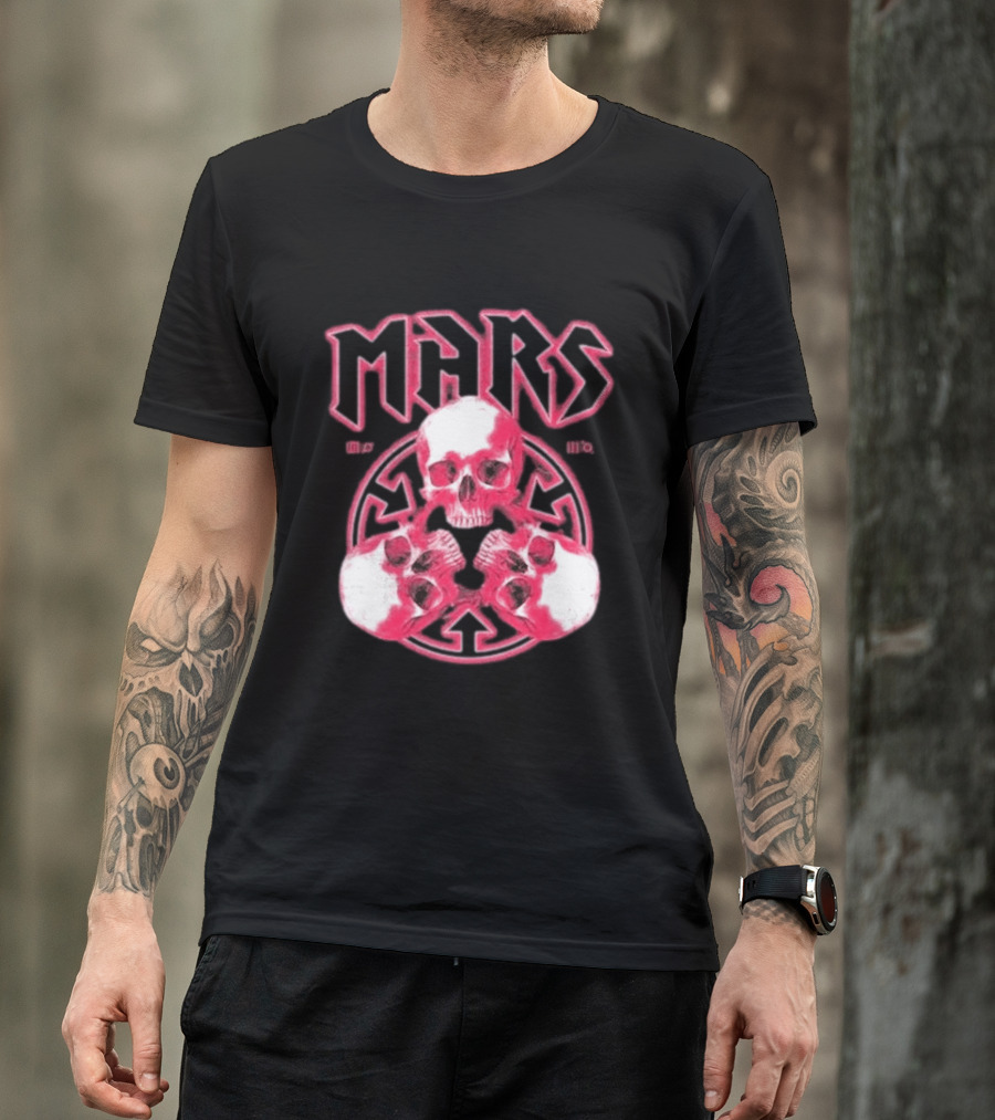 Thirty Seconds To Mars 2027 European Tour Red Skulls MARS T-Shirt