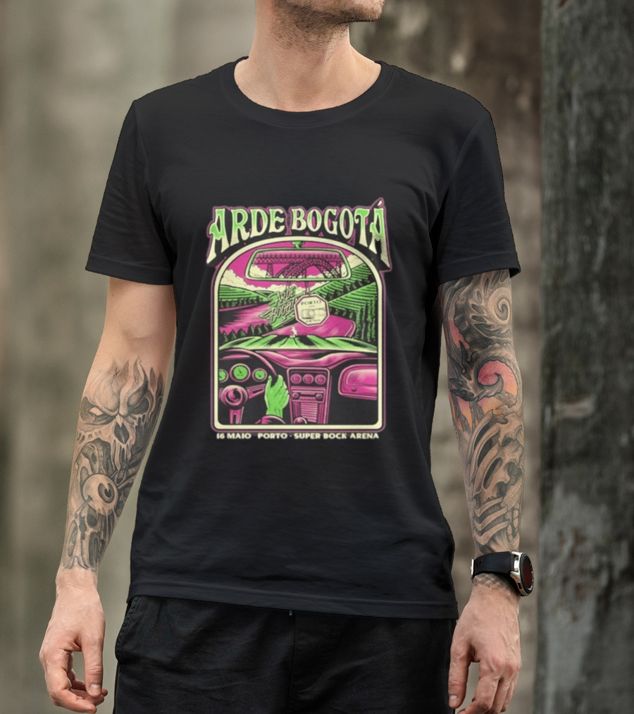 Arde Bogotá 16 Maio Porto Super Bock Arena 2026 Retro Road Trip T-Shirt