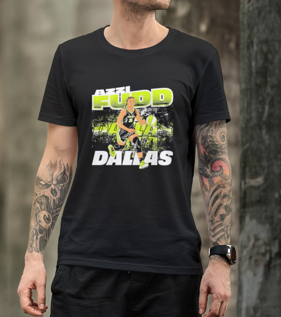 Azzi Fudd Dallas Wings WNBA Dribble Action T-Shirt