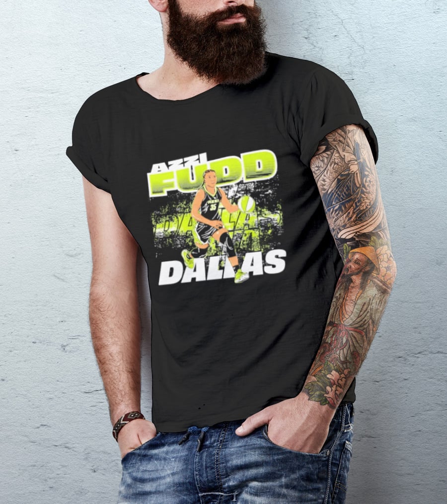 Azzi Fudd Dallas Wings WNBA Dribble Action T-Shirt