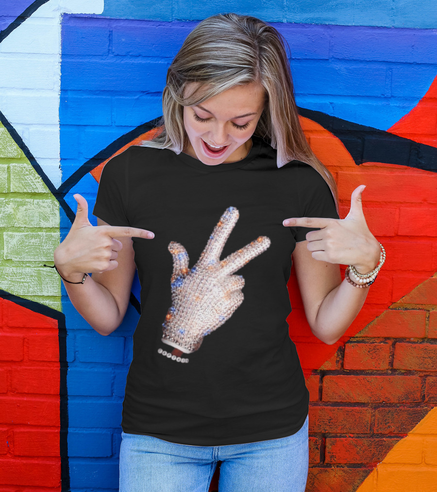 Captain Iceman New York Knicks Drake Iceman Sequined Glove Hand Gesture T-Shirt