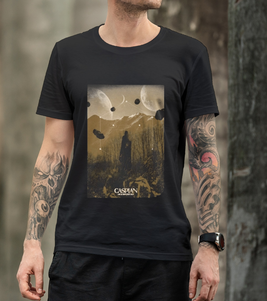 Caspian Zottegem Belgium Live At DunkFest 2026 Celestial Mountain Scene T-Shirt