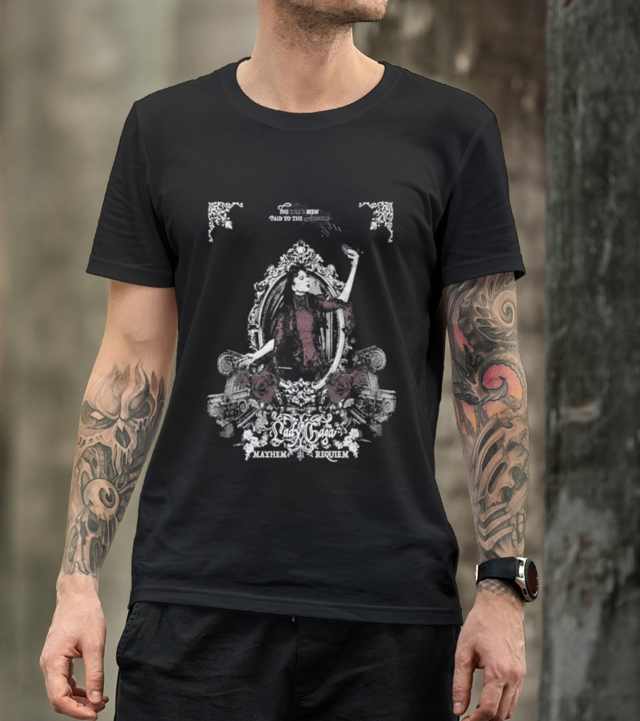 Lady Gaga Mayhem Ball Tour 2026 Requiem Vintage Style Pink Iconic Celebration T-Shirt