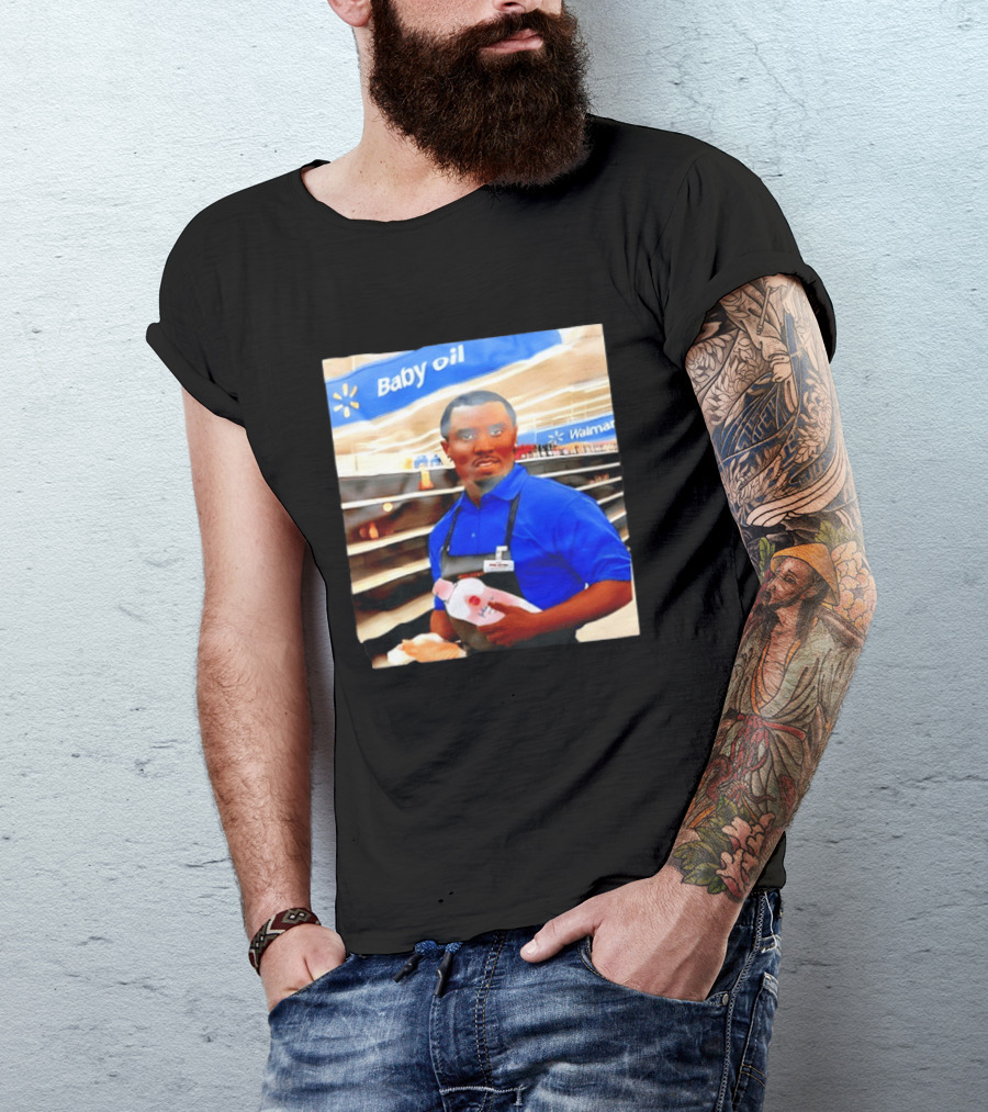 Walmart Baby Oil Diddy Employee Aisle T-Shirt