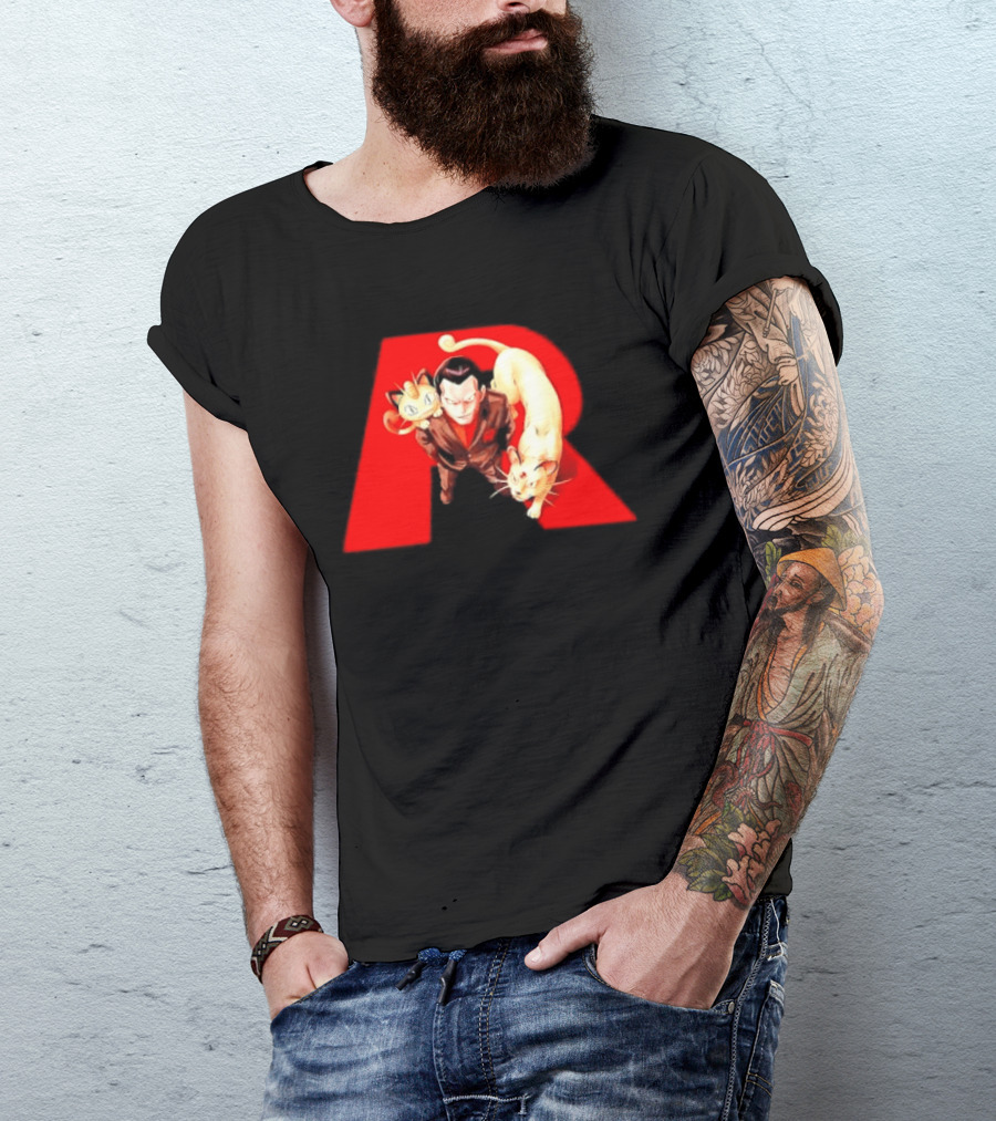 Giovanni Team Rocket Meowth Persian Pokémon Anime Fanart T-Shirt