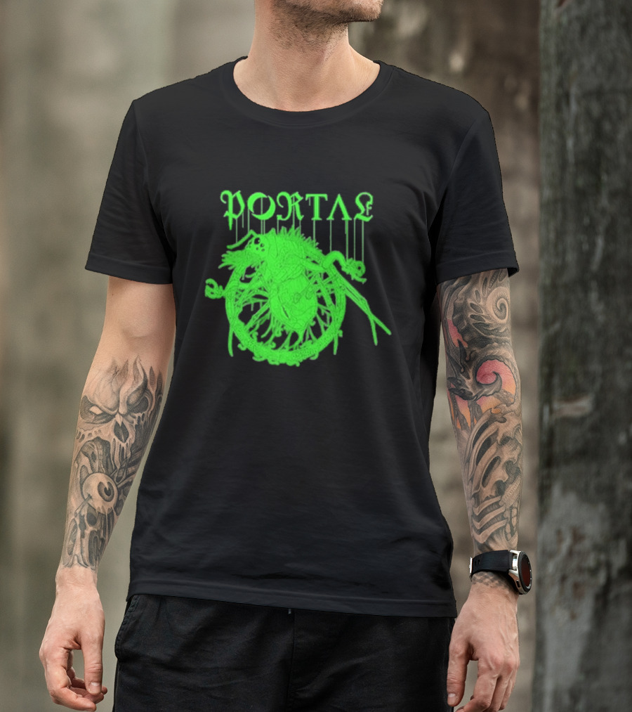 Portal Arachidonic Acid Sci Fi Creature Green Dripping T-Shirt