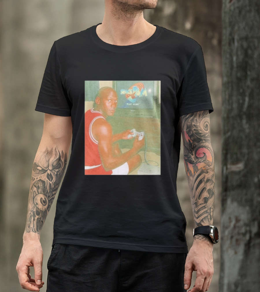 Space Jam Play Game Michael Jordan Gaming Scene T-Shirt