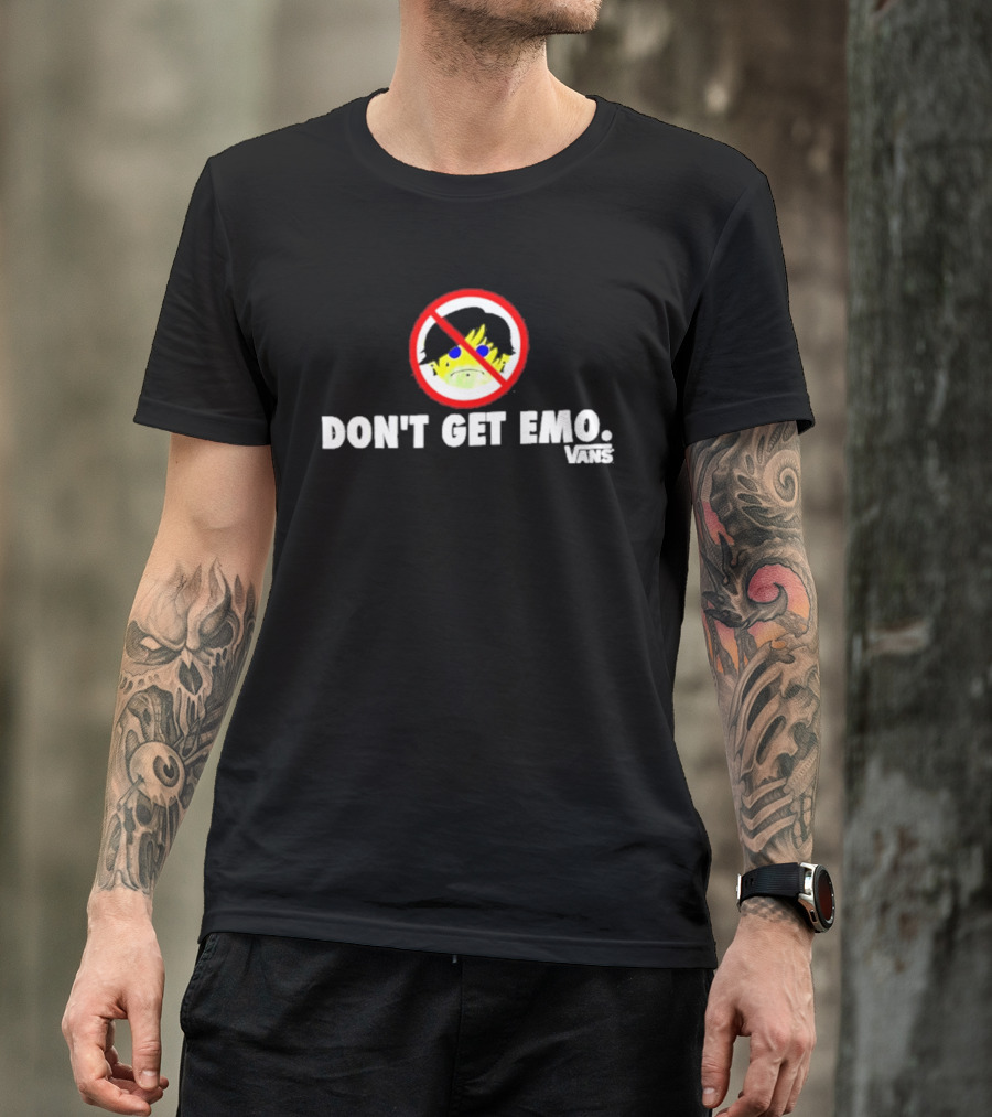 Don't Get Emo Vans Frog In No T-Shirt