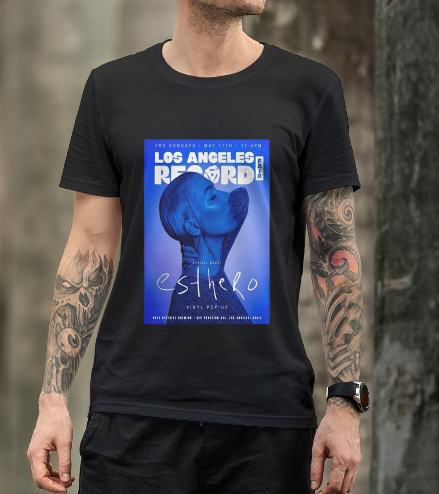 Los Angeles Record Fair May 17 Special Guest Esthero Vinyl Pop Up Arts District Brewing T-Shirt