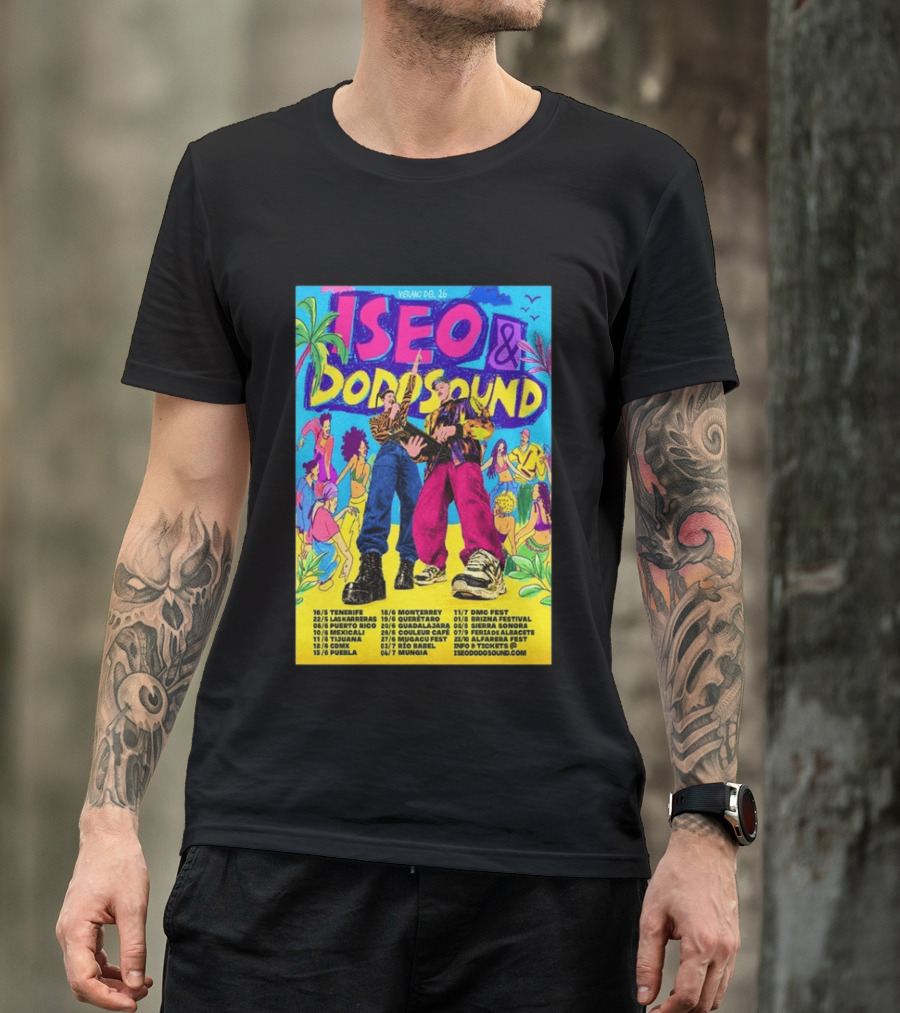Iseo Dodosound Verano Tour 2026 Tenerife Guadalajara Zaragoza Fiesta T-Shirt