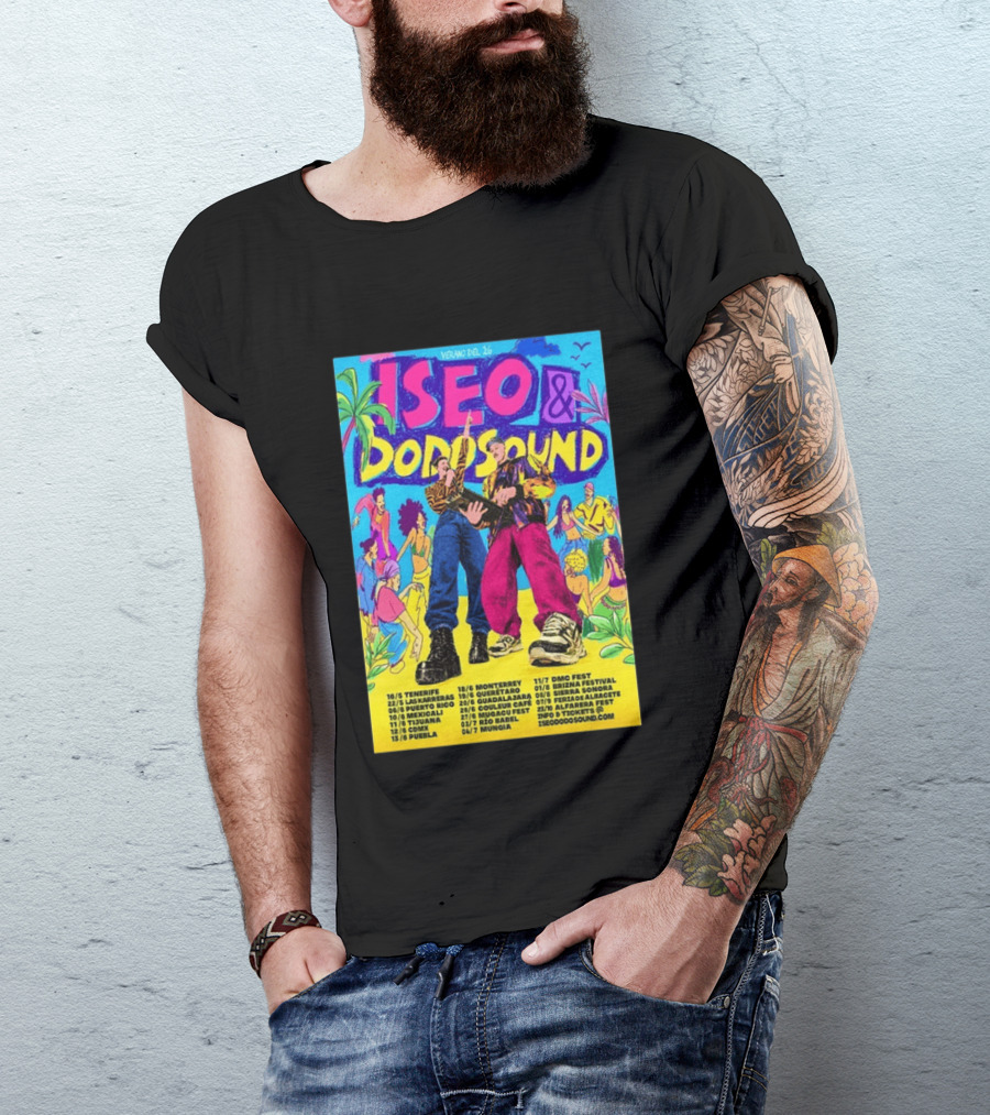 Iseo Dodosound Verano Tour 2026 Tenerife Guadalajara Zaragoza Fiesta T-Shirt