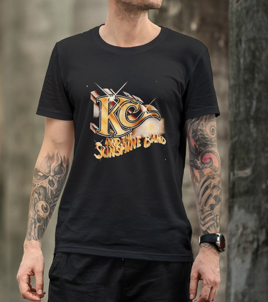 KC And The Sunshine Band Gold Logo Retro Disco T-Shirt